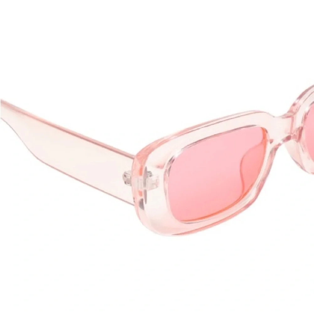 Nordstrom Rectangular Hot Pink Sunglasses OS
